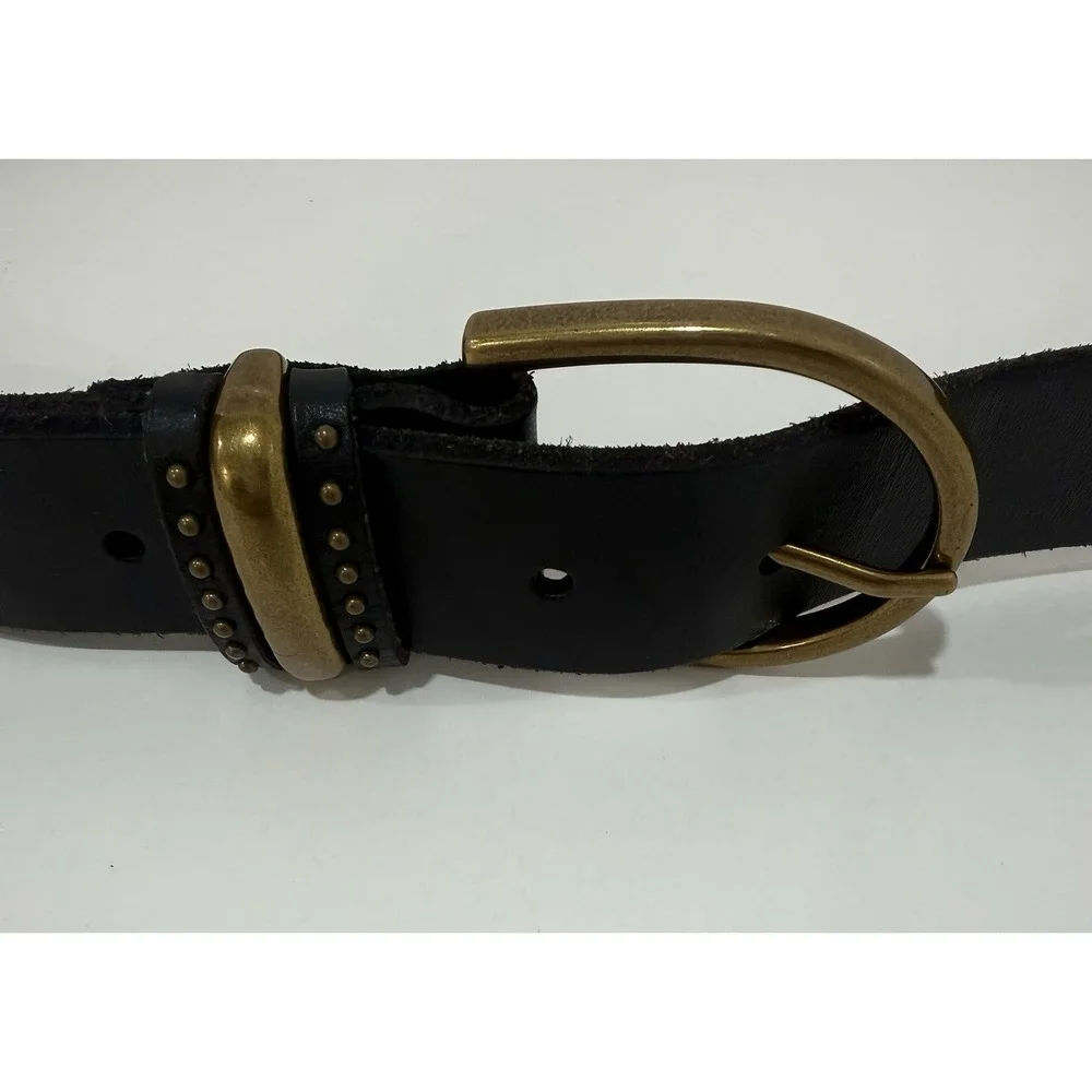 Amsterdam Heritage Black Genuine Leather Belt Women's Size 95 M